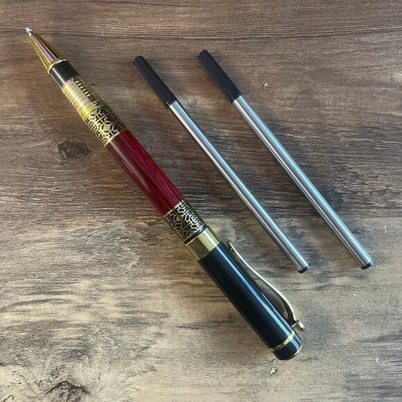 Luxury Brass Ball Point Pen w/ two refills - Picture 2 of 4